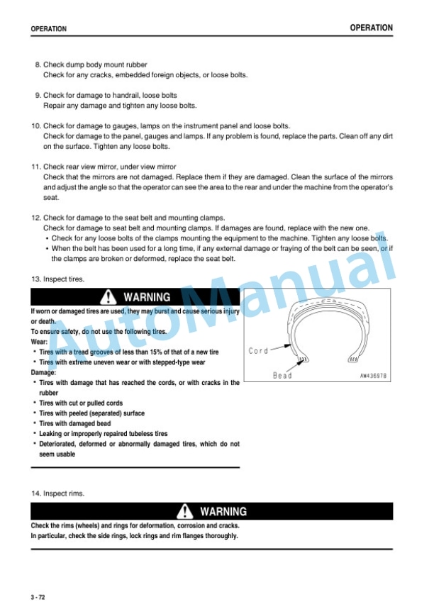 Komatsu HM350-2R Articulated Dump Truck Operation and Maintenance Manual PEN00476-22-3
