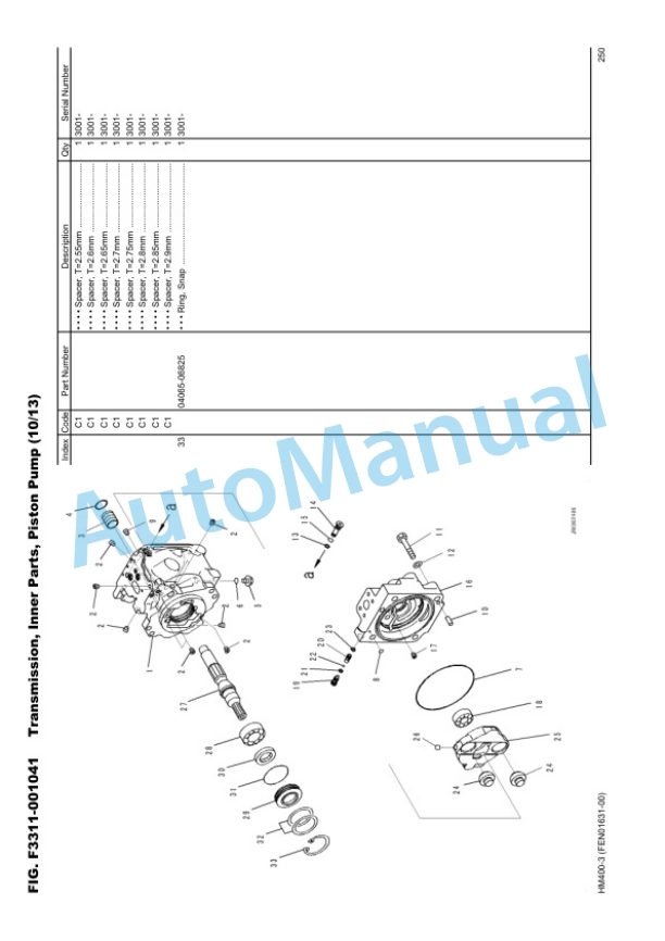 Komatsu HM400-3 Articulated Dump Truck Parts Manual EEPC022400-3