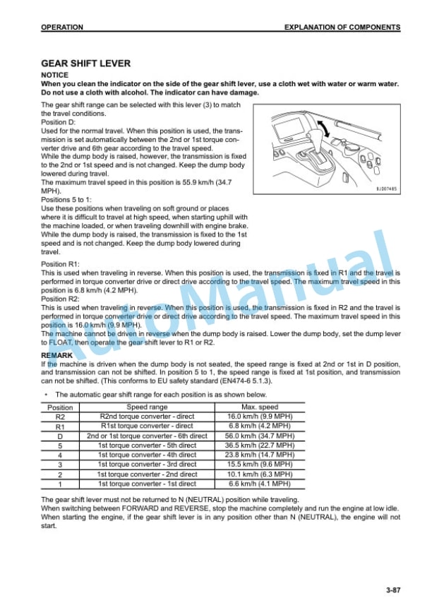 Komatsu HM400-3R Articulated Dump Truck Operation and Maintenance Manual PEN01516-03-2