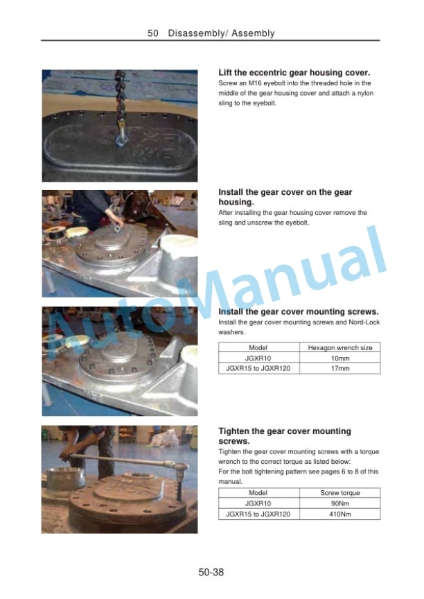Komatsu JGXR10-1, JGXR15-1, JGXR20-1, JGXR30-1, JGXR40-1, JGXR50-1, JGXR60-1, JGXR80-1, JGXR120-1 Xcentric Ripper Shop Manual SEN06481-03-4