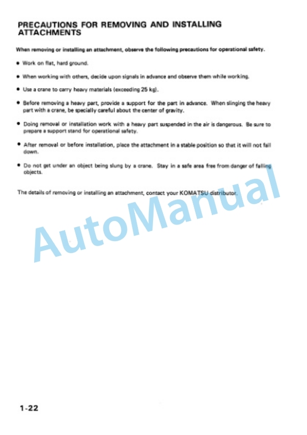 Komatsu JKHB401 Hydraulic Breaker Operation and Maintenance Manual SEAPTH040100-4