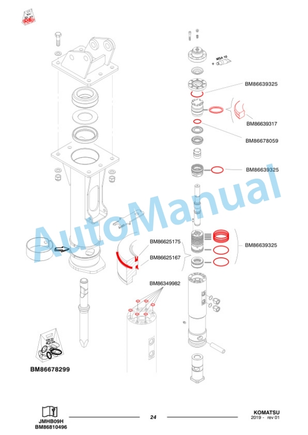 Komatsu JMHB09H-1 Hydraulic Breaker Shop Manual SEN06664-01-3