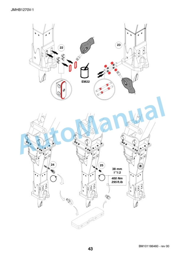Komatsu JMHB1270V-1 Hydraulic Breaker Operation and Maintenance Manual PEN01086-00-4