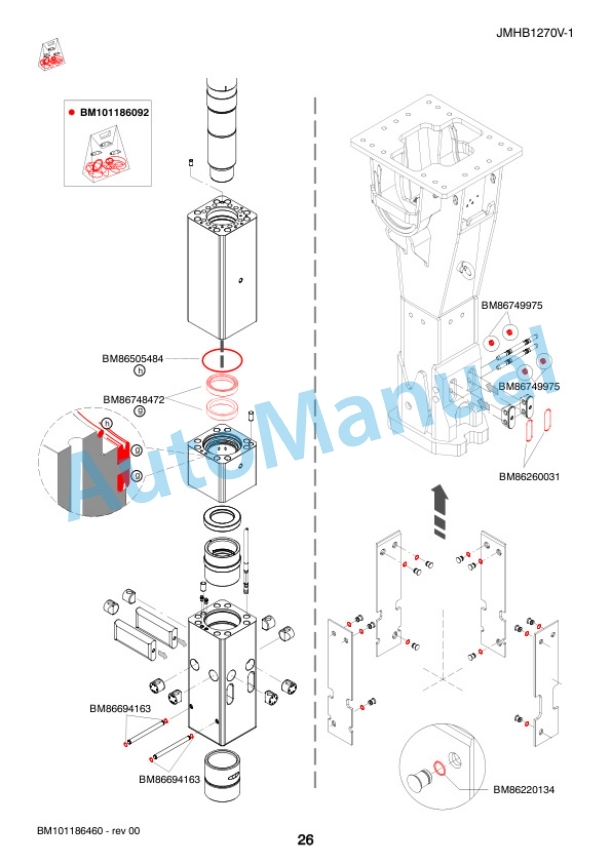 Komatsu JMHB1270V-1 Hydraulic Breaker Shop Manual SEN06682-00-2
