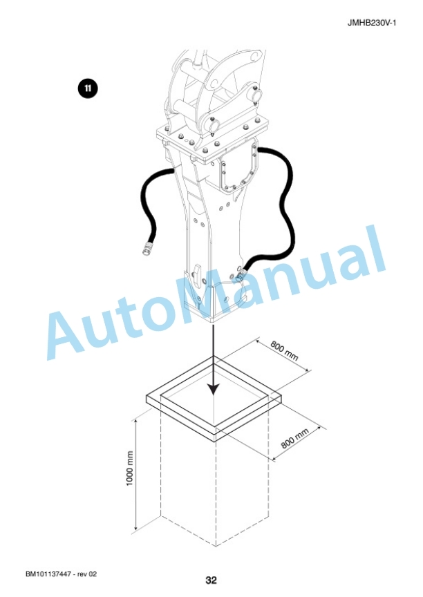 Komatsu JMHB230V-1 Hydraulic Breaker Shop Manual SEN06683-02-2