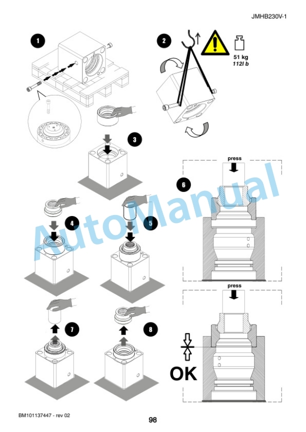 Komatsu JMHB230V-1 Hydraulic Breaker Shop Manual SEN06683-02-4