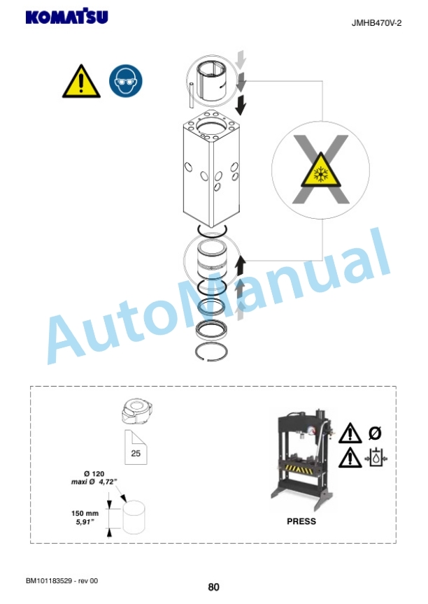 Komatsu JMHB470V-2 Hydraulic Breaker Shop Manual SEN06983-00-4