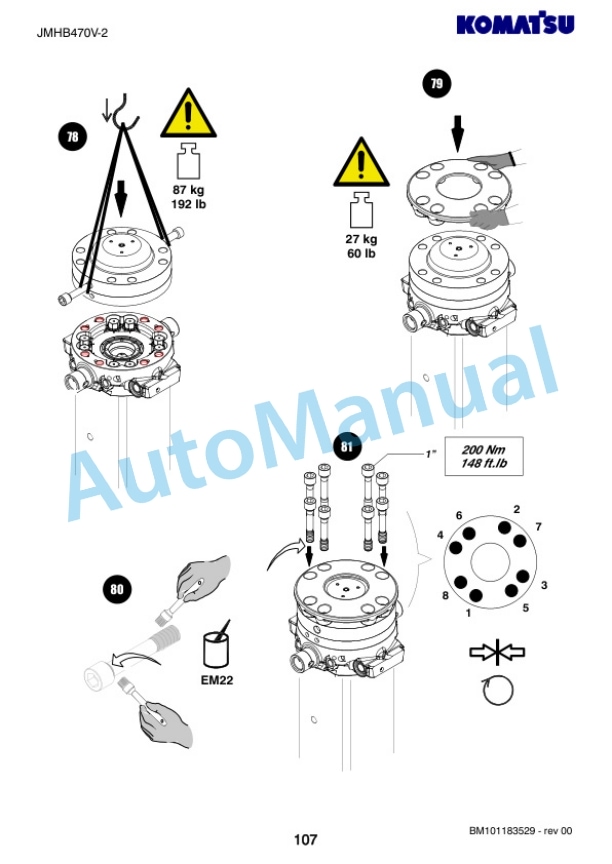 Komatsu JMHB470V-2 Hydraulic Breaker Shop Manual SEN06983-00-5