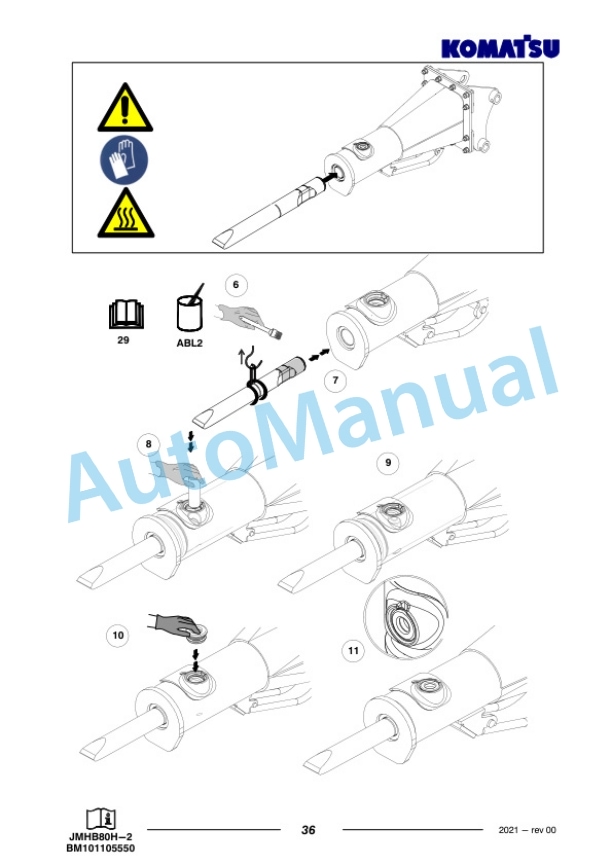 Komatsu JMHB80H-2 Hydraulic Breaker Operation and Maintenance Manual PEN01734-00-4
