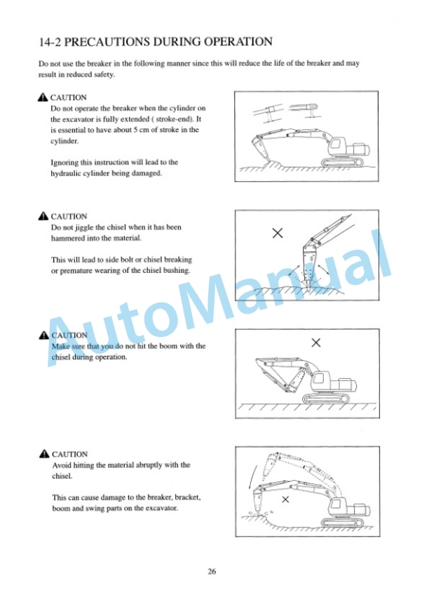 Komatsu JTHB 15 Model Hydraulic Breaker Operation and Maintenance Manual ZEAP030100-2