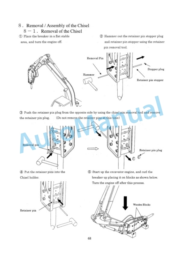 Komatsu JTHB Series Hydraulic Breaker Shop Manual ZEBM030100-5