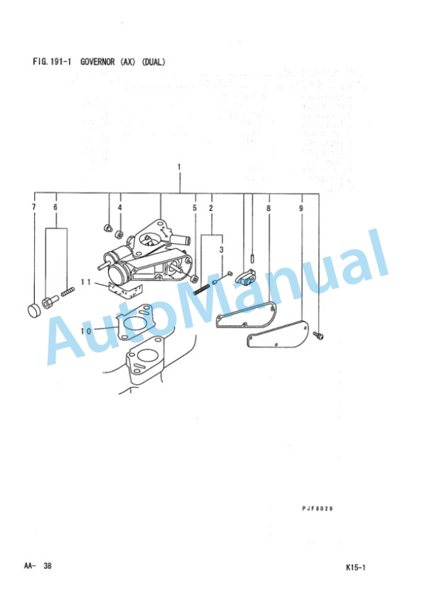 Komatsu K15, K21, K25, 4D92E, 4D94LE, 4D98E Engine Parts Manual PEB16E2-01-2