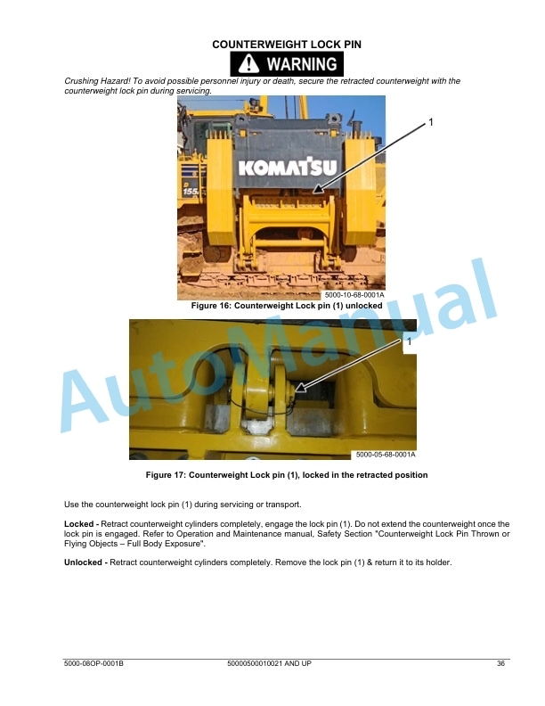 Komatsu K170 PipeLayer Operation and Maintenance Manual 5000-08OP-0001B-3