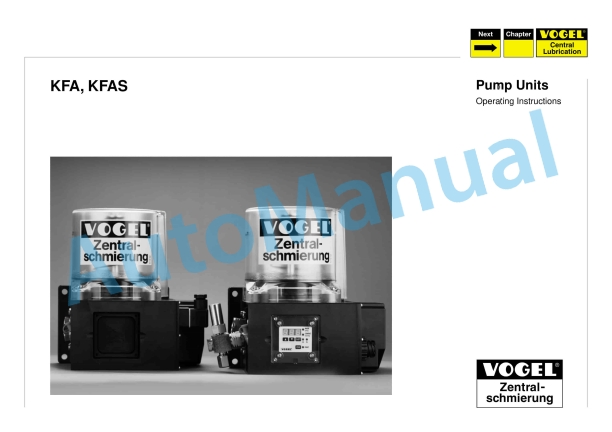 Komatsu KFA, KFAS Pump Unit Operation and Maintenance Manual