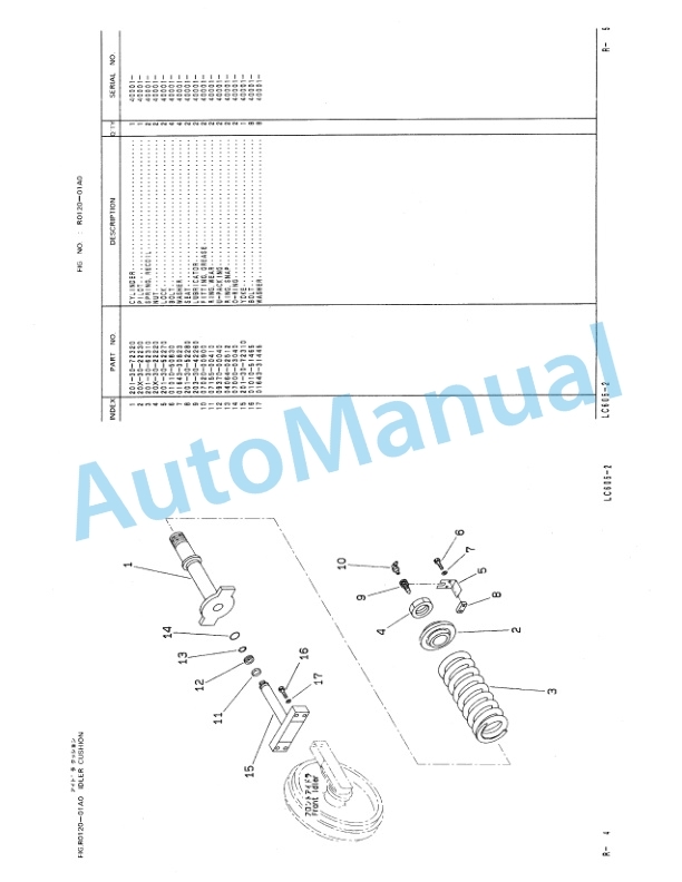Komatsu LC605-2 Crawler Crane Parts Manual PEPB013001-5