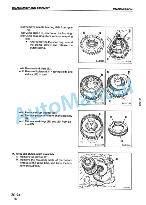 Komatsu LW100-1 Rough Terrain Crane Shop Manual SEBM011002-5