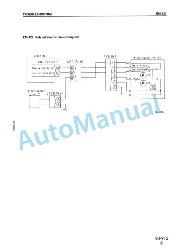 Komatsu LW250-5 Rough Terrain Crane Shop Manual SEBM008905-4
