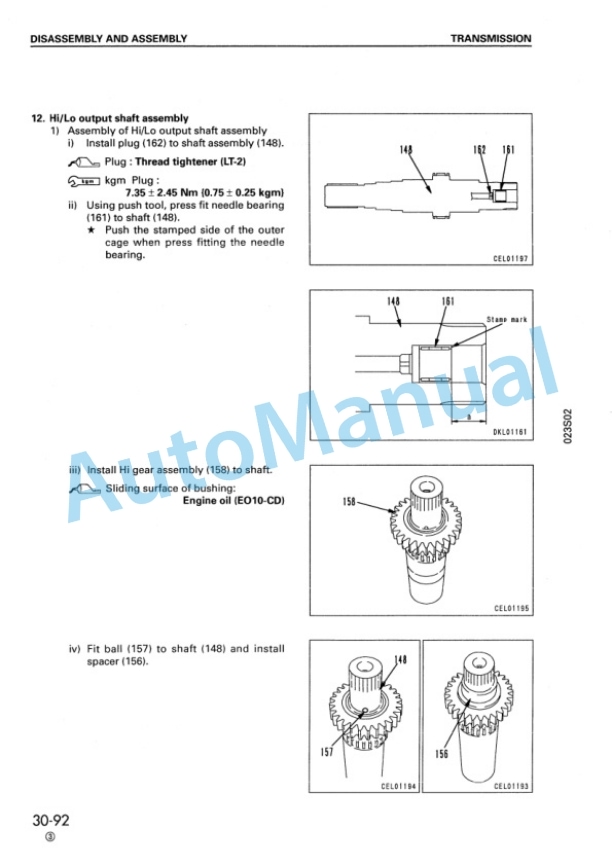 Komatsu LW250-5 Rough Terrain Crane Shop Manual SEBM008905-5