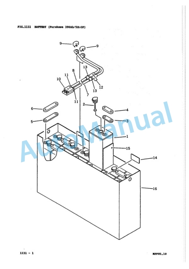 Komatsu MPF05-1, MPF10-1 Forklift Truck Parts Manual MPF05_10.1-PN1-2