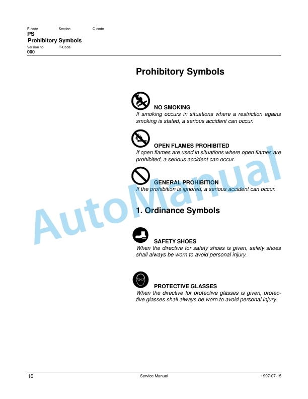 Komatsu MPF15-1A Electric Counterbalanced Order Selector Shop Manual SM034A-2