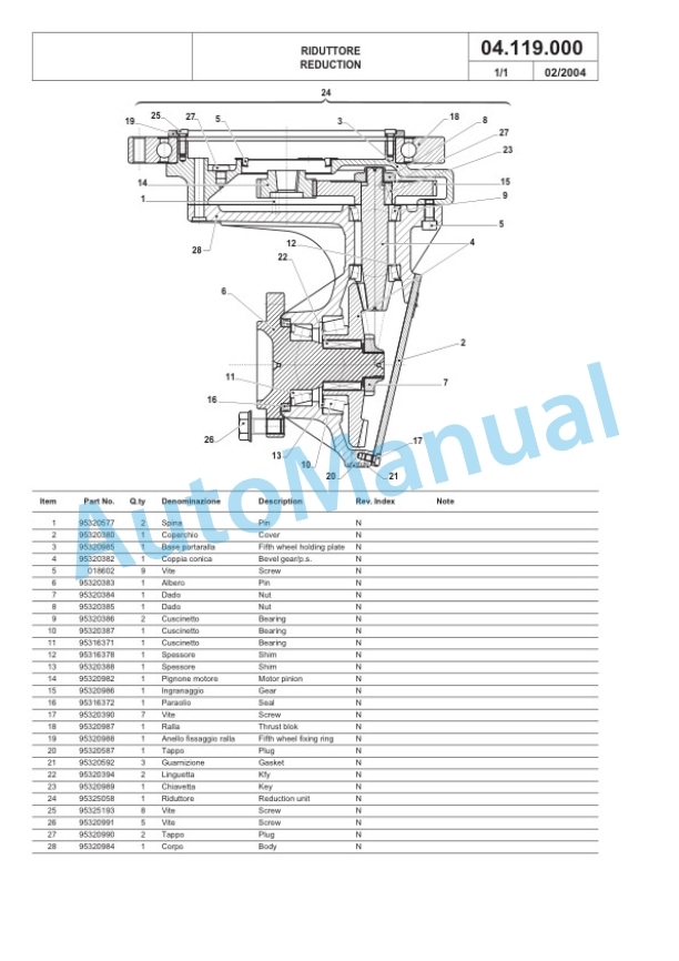 Komatsu MWP 20F-1R, MWP 30F-1R Forklift Truck Parts Manual 60422344-4