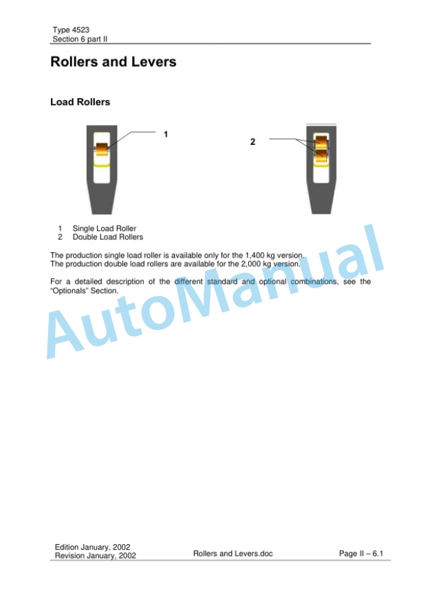Komatsu MWP20F-1R, MWP30F-1R, MWS14F-1R, MWS20F-1R, MWS14FA-1R, MWS20FA-1R Forklift Truck Workshop Manual 60424519GB Part II-4