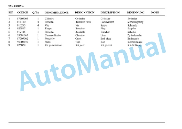 Komatsu MWQ 20-1R, MWQ 20S-1R Forklift Truck Parts Manual 60422354-3