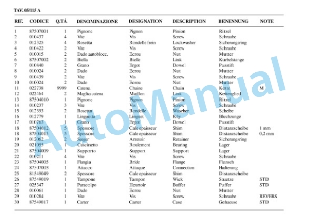 Komatsu MWQ 20-1R, MWQ 20S-1R Forklift Truck Parts Manual 60422354-4