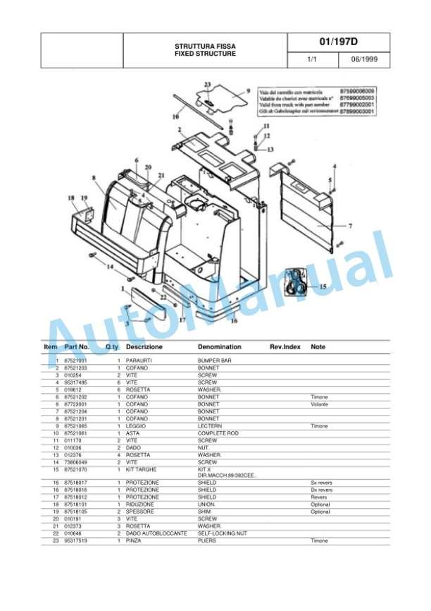 Komatsu MWQ20-1R, MWQ20S-1R Parts Manual 60422354 Rev.001-3