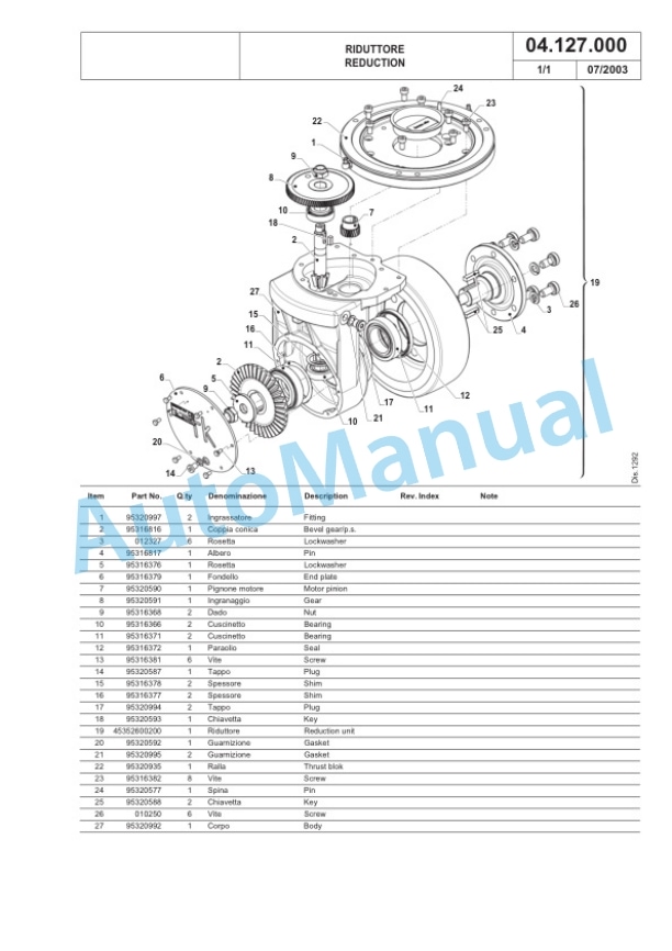 Komatsu MWS 14FA-1R, MWS 20FA-1R Forklift Truck Parts Manual 45358047801-5