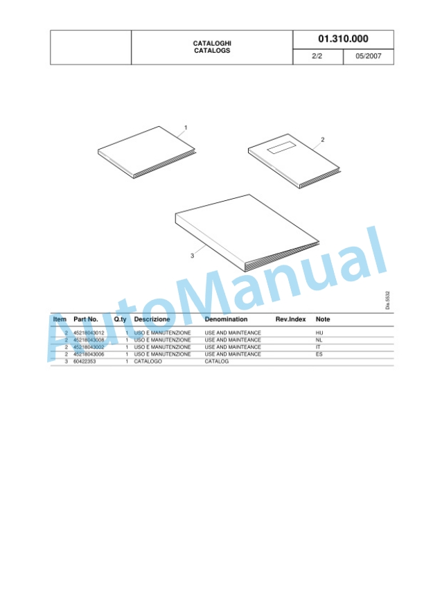Komatsu MWS10-1R, MWS12-1R Parts Manual 60422353 Rev.004-3
