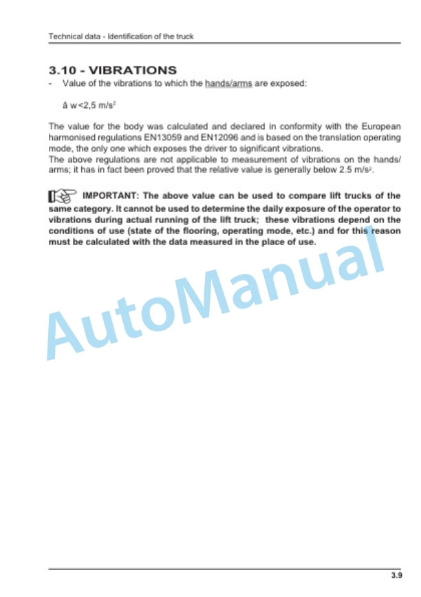 Komatsu MWS14-1R, MWS20-1R, MWS14A-1R, MWS20A-1R, MWS14W-1R, MWS20W-1R Forklift Truck Operation and Maintenance Manual 60420263-3