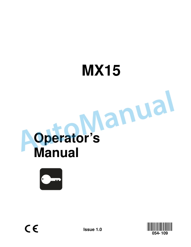 Komatsu MX15 Operation and Maintenance Manual 054-109