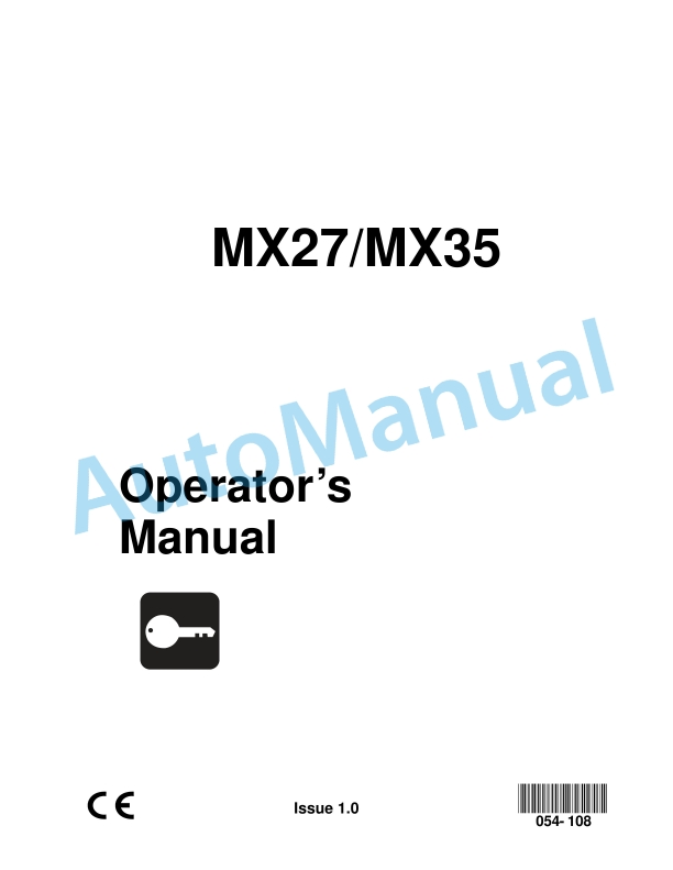 Komatsu MX27, MX35 Operation and Maintenance Manual 054-108