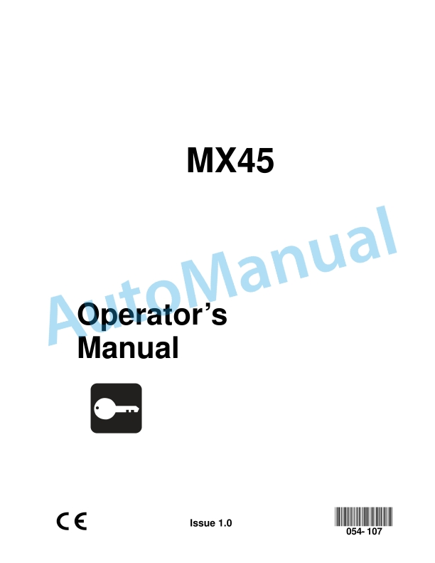Komatsu MX45 Operation and Maintenance Manual 054-107