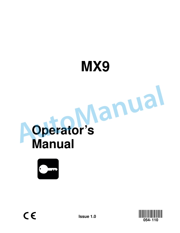 Komatsu MX9 Operation and Maintenance Manual 054-110