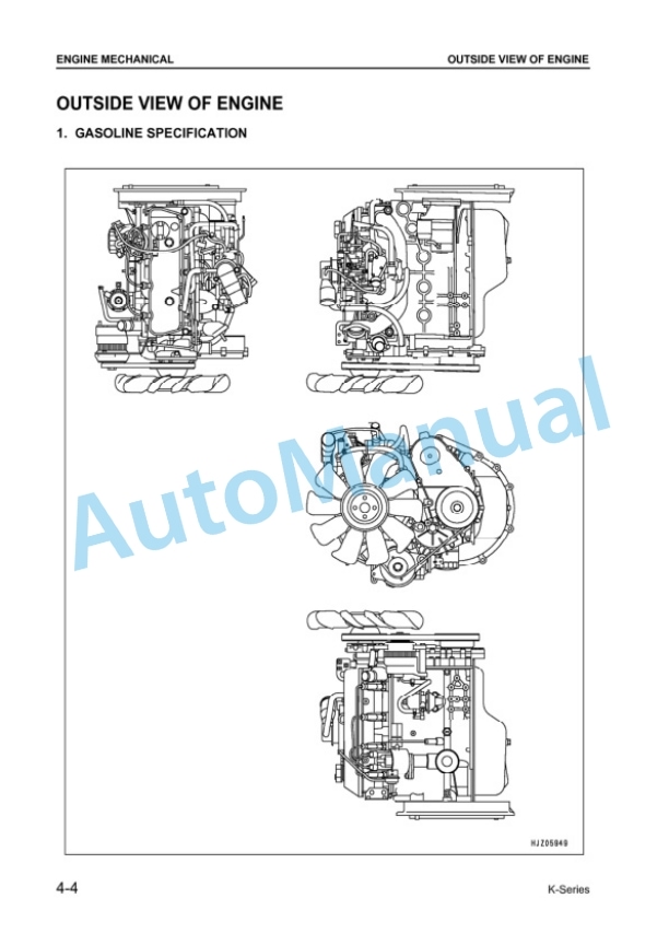 Komatsu Nissan K15, K21, K25 Gasoline Engine Shop Manual K15_K21_K25-BE1-3