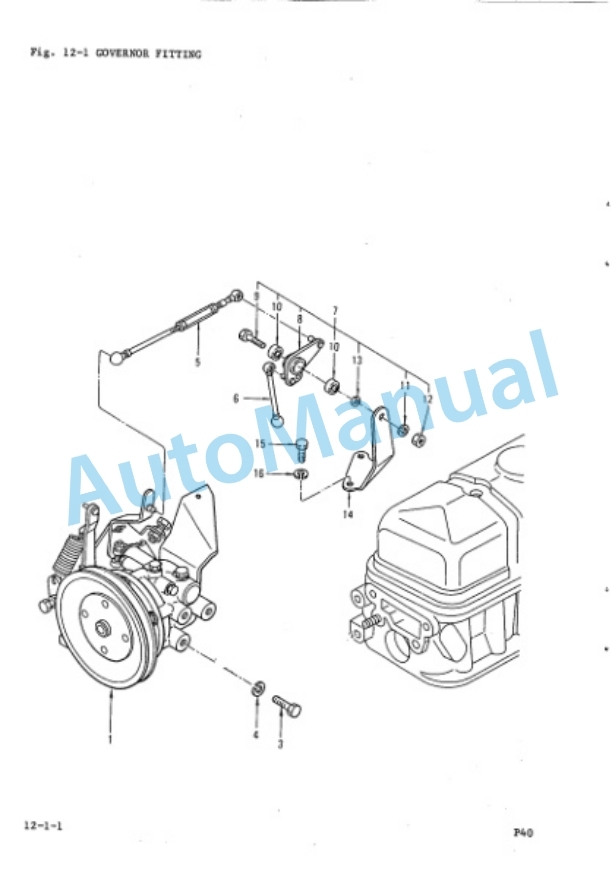 Komatsu P40 Gasoline Engine Parts Manual P40-PNE2-4