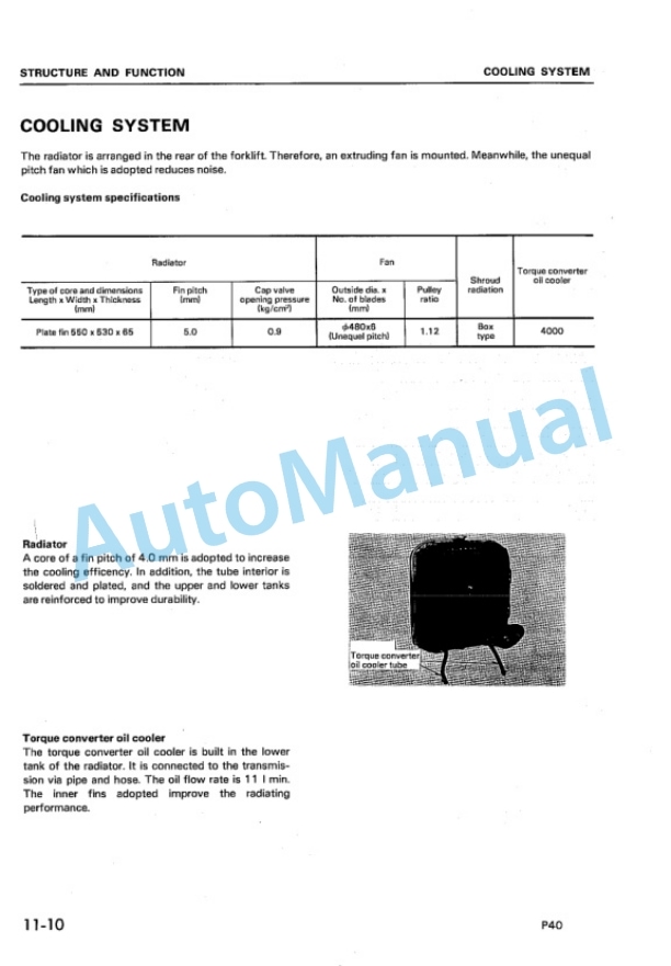 Komatsu P40 Gasoline Engine Shop Manual P40-BE1-2