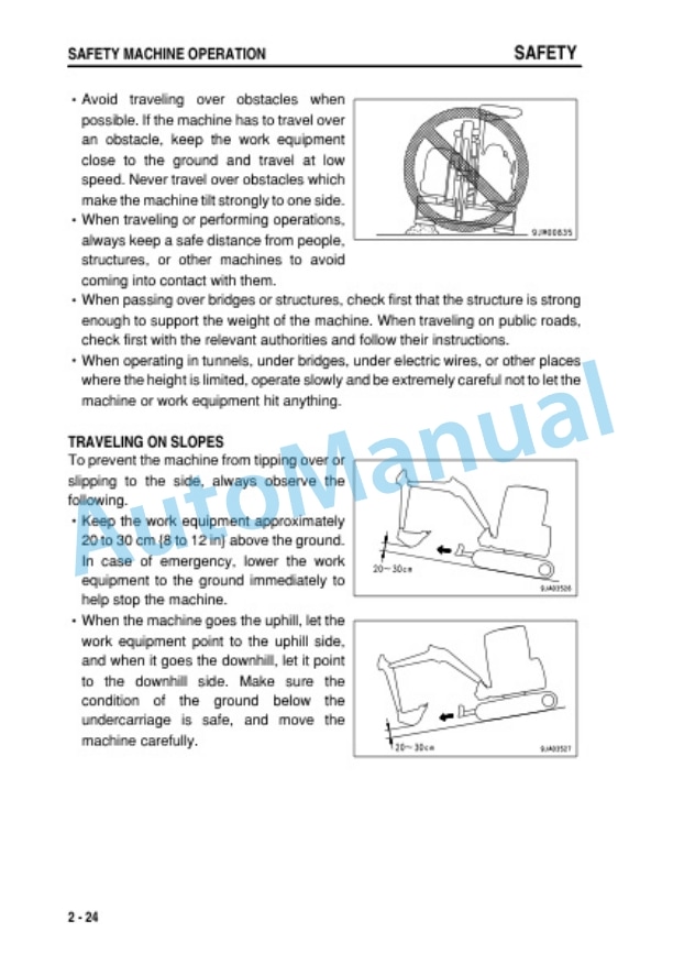 Komatsu PC01-1A Hydraulic Excavator Operation and Maintenance Manual TEN00613-05-2