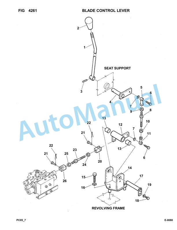 Komatsu PC05-7 Hydraulic Excavator Parts Manual F20001-UP-3