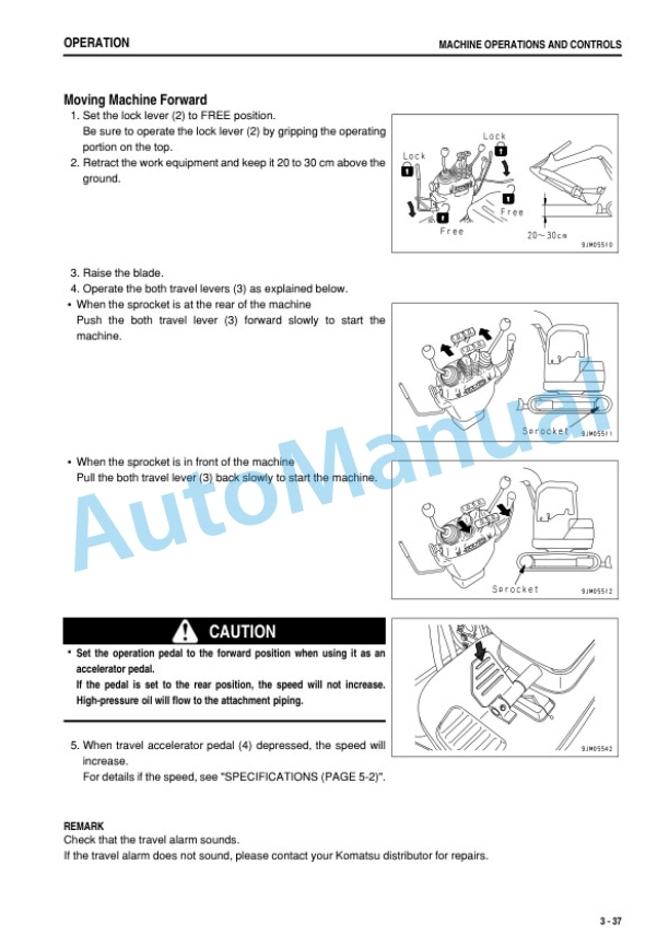 Komatsu PC09-1 Hydraulic Excavator Operation and Maintenance Manual TEN00622-08-3