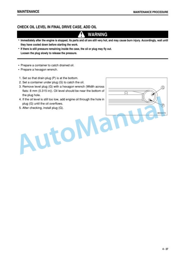 Komatsu PC09-1 Hydraulic Excavator Operation and Maintenance Manual TEN00622-08-5