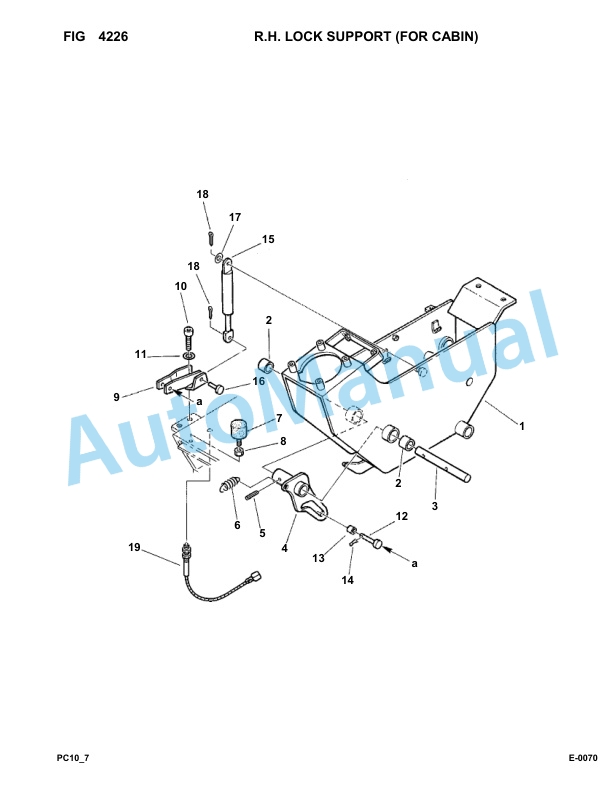 Komatsu PC10-7 Hydraulic Excavator Parts Manual F25001-UP-3