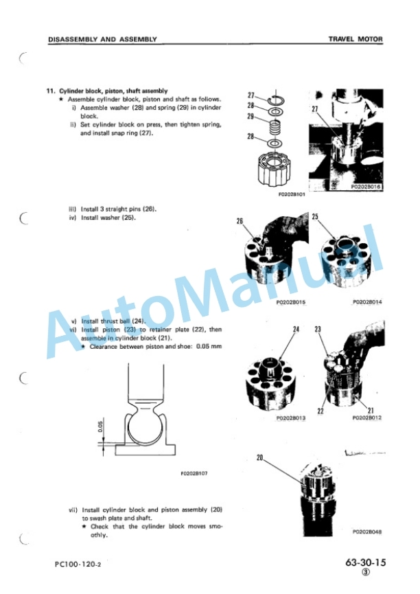 Komatsu PC100-2, PC100L-2, PC120-2 Hydraulic Excavator Shop Manual SEBM0202B03-5