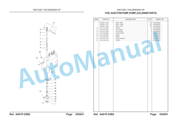 Komatsu PC100F-6Z Hydraulic Excavator Parts Manual-2
