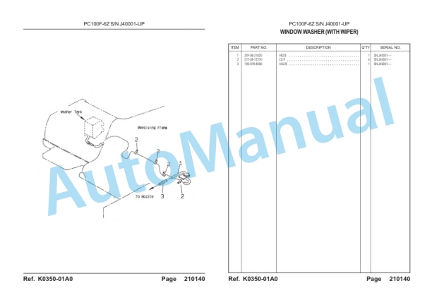 Komatsu PC100F-6Z Hydraulic Excavator Parts Manual LEPBP1F6Z0-4