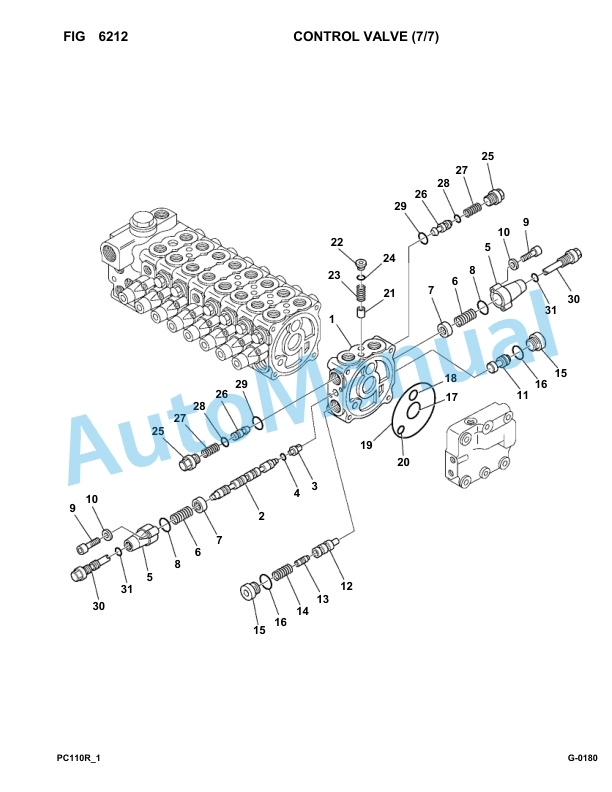 Komatsu PC110R-1 Hydraulic Excavator Parts Manual 2265000001-Up-4