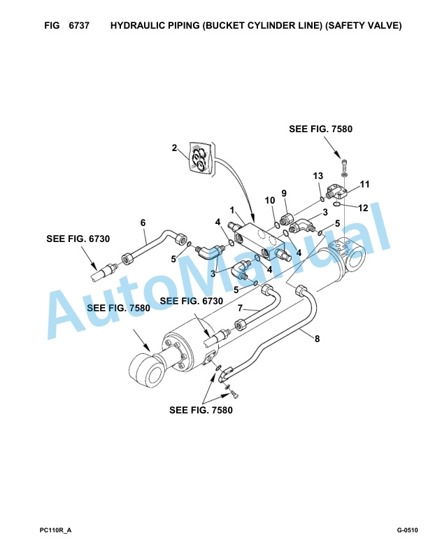 Komatsu PC110R-1 Hydraulic Excavator Parts Manual 2265000306-Up-5