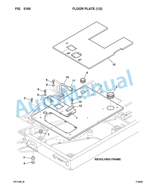 Komatsu PC110R-1 Hydraulic Excavator Parts Manual 2265010001-Up-3